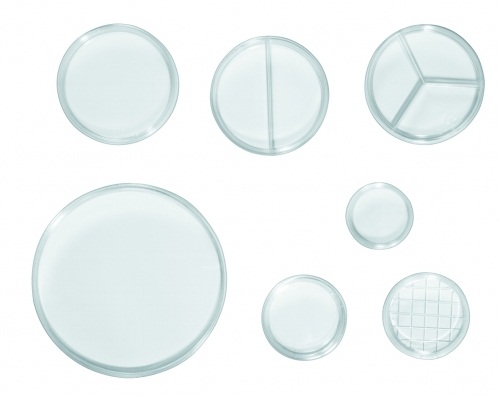 Placa de Petri Descartável com 3 Divisões -  90x15 -  300 Unid