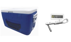 Caixa Térmica Com Termômetro Azul - 45 Litros