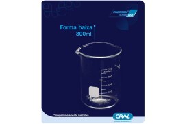 Becker De Vidro Griffin Graduado - 800 Ml - Cral