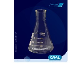 Erlenmeyer De Vidro Boca Estreita - 25 Ml - Cral