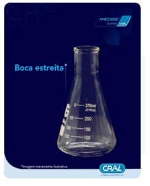 Erlenmeyer De Vidro Boca Estreita - 1000 Ml - Cral