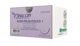 Fio De Sutura Ácido Poliglicólico Aparelho Digestivo 0 - 70 Cm -  Ag 1/2 Cir. Cil. 2,5 Cm - 36 Unid - Shalon
