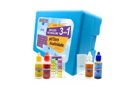 Kit Teste Medidor Ph E Cloro E Alcalinidade Agua Piscinas