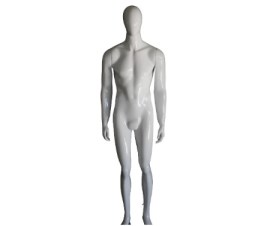 Manequim De Fibra Masculino Reto - Branco