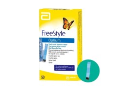 Tiras De Teste De Glicose No Sangue Freestyle Optium - 50 Und
