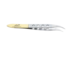 Pinça Para Microcirurgia Angulada Aço Inox - 13 Cm
