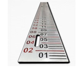 Régua Linimétrica Fluviométrica Aluminio - 1.000 X 100 X 2 Mm