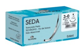 Fio De Sutura Seda Gastro 3-0 - Ag 3/8 - 30 Mm - 24 Unid - Technofio