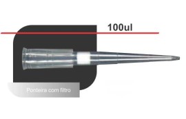 Ponteira Com Filtro Estéril Transprente 1 - 100 Ul - Rack 96 Unid - TF-100-R-S - Axygen