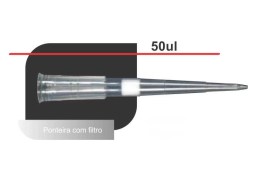 Ponteira Com Filtro Transparente Cônica  0,5-50 Ul - 1.000 Unid - TF-50 - Axygen